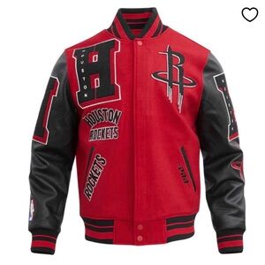 Houston Rockets Red and Black Varsity Pro Standard Jacket